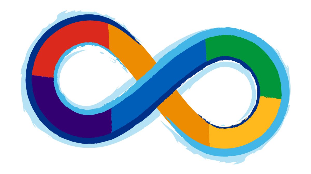 neurodiversity symbol with glow